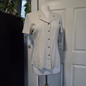 Liz Claiborne vintage 100% silk button down blouse size 6